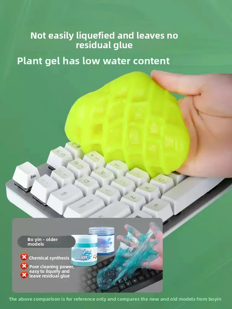 Car Cleaning Gel 150g Dust Removal Tool Hair Cleaner for Keyboard Computer Magic Slime Mud for Air Vent Safe Plant Ingredients