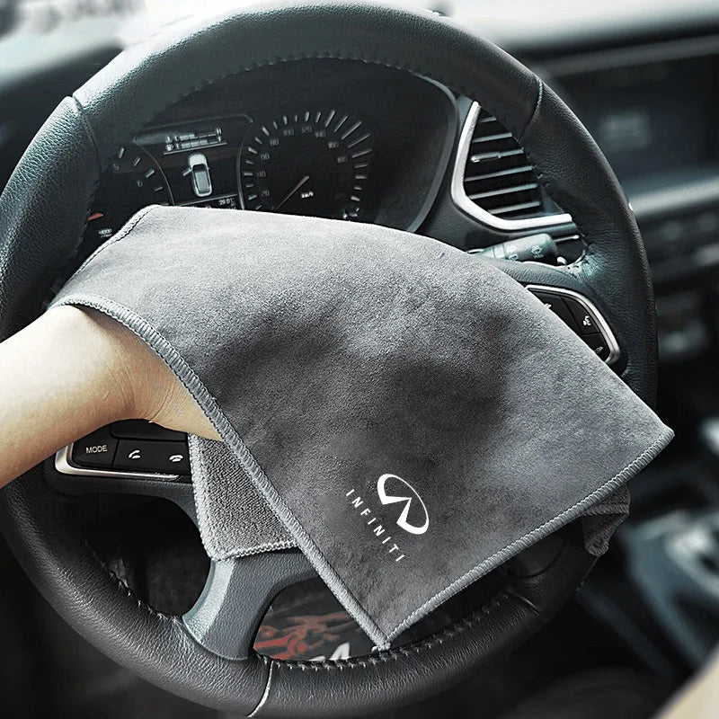 High-end Car Cleaning Brush+Suede Wash Towel For Infiniti EX25 FX35 Q30 Q50 FX37 QX55 QX70 FX45 FX50 G25 G35 G37 JX35 Accessory