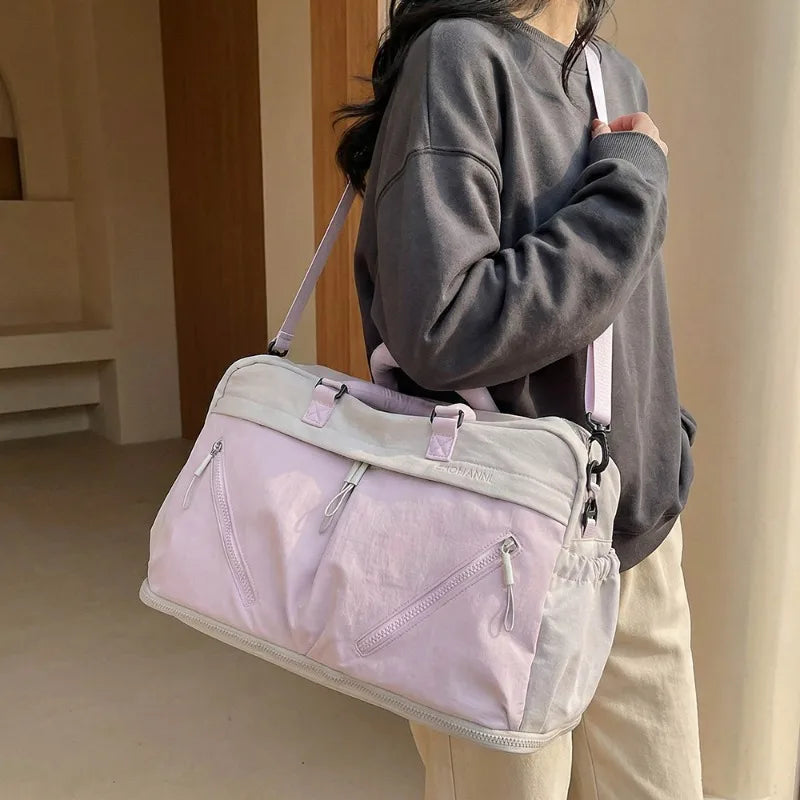 Sports Duffels Bag Travel Handbag Independent Shoe Compartment Suitable for Sports Fitness Travel Weekend Stays Business Travel