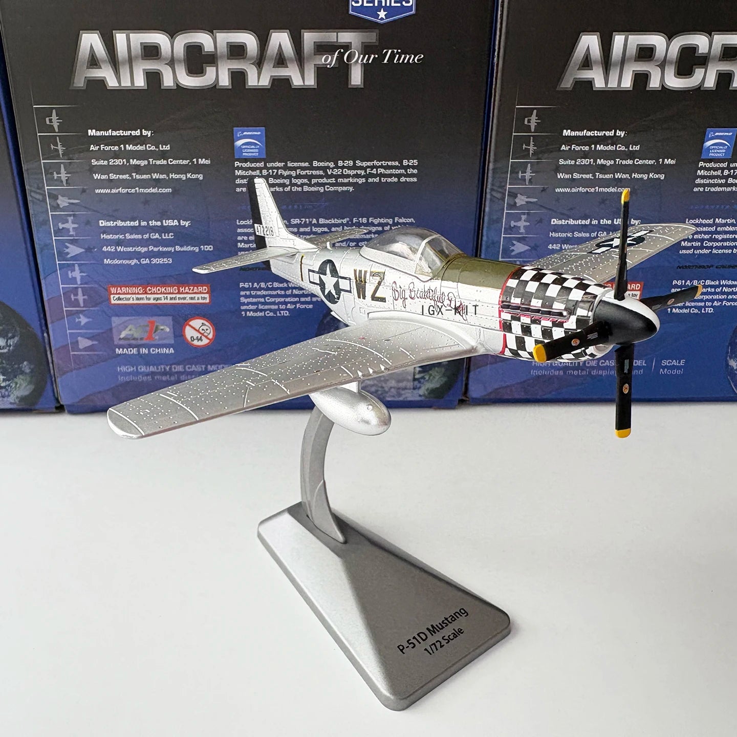 1/72 Scale WWII U.S. P51D Mustang Fighter Plane P-51D P51 Silver Diecast Finished Military Plane Model Collection Ornament Gift