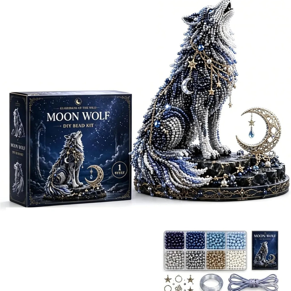 Wild Animal DIY Bead Craft Set, Eagle Deer Wolf Unicorn Beading Assembly Kit For Handmade Art Hobby Decor Accessory