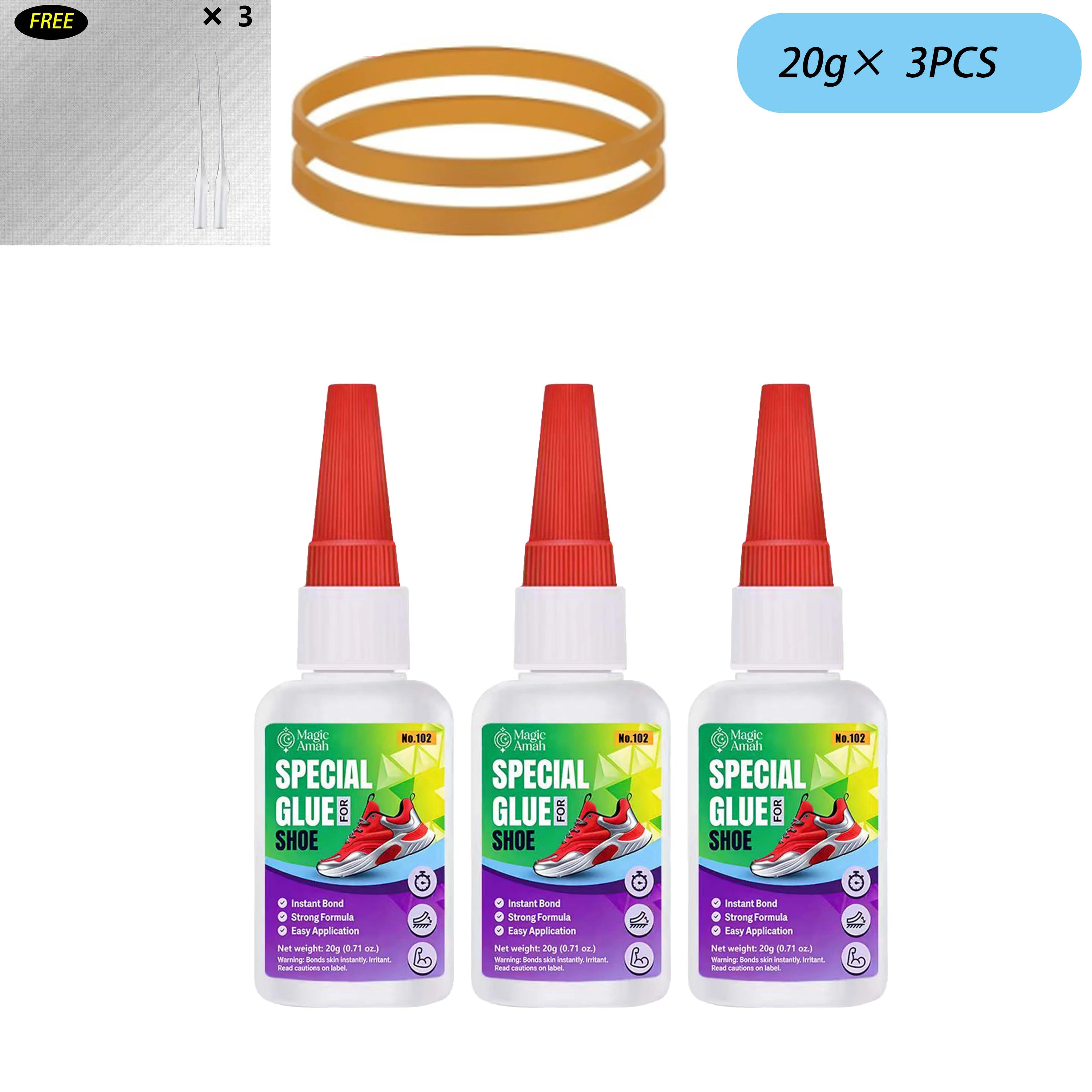 1-3pcs CA Shoe Repair Glue, Clear Fast-Drying Waterproof Flexible Adhesive for Sneakers Boots Leather Shoes Sole Repair