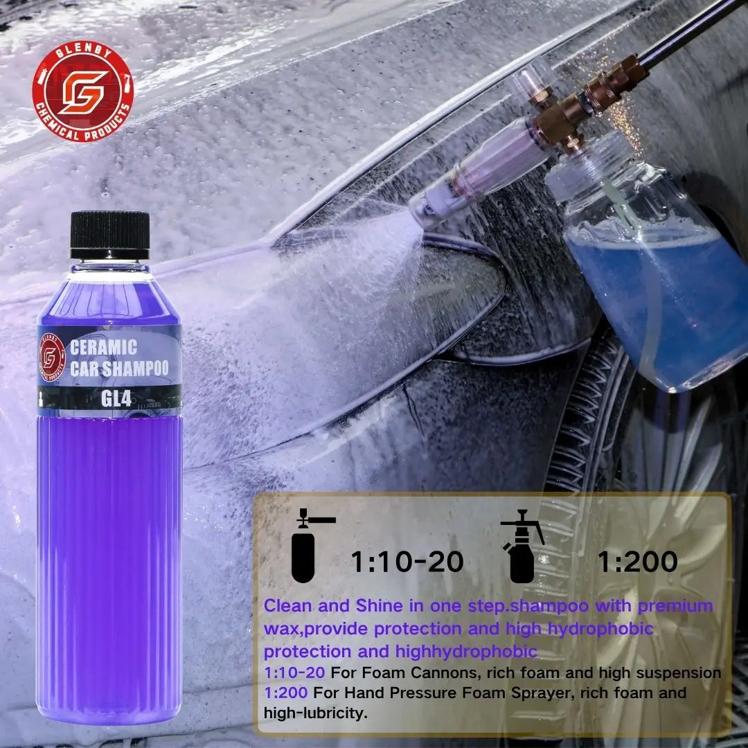 Ceramic Car Shampoo - Car Wash For Ceramic Coatings - Adds Hydrophobic Protection | Enhances Ceramic Coatings | Incredible Shine