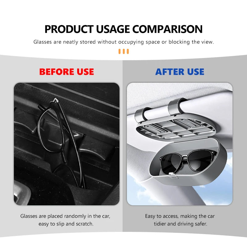 Car Glasses Box Sun Visor Glasses Holder Shock-proof Eyeglasses Storage Case For Ebro S400 S700 S800 2025 2026
