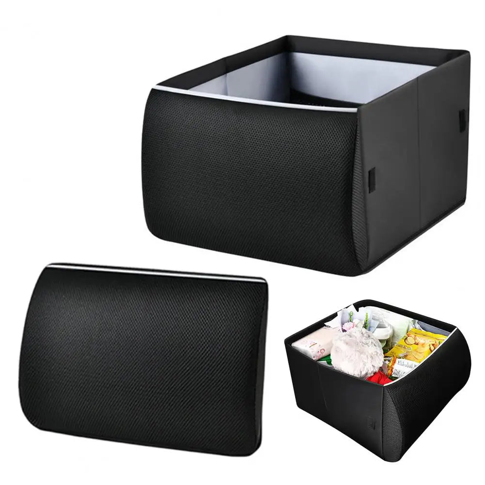 Capacity Storage Container Foldable Storage Box Foldable Car Seat Storage Box 2-in-1 Lumbar Support Cushion Canvas for Snacks