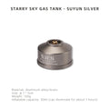 WELLHIKE Outdoor Starry Canister - Refillable Butane Gas Cartridge for Camping, Candlelight Ambiance Tent Glow