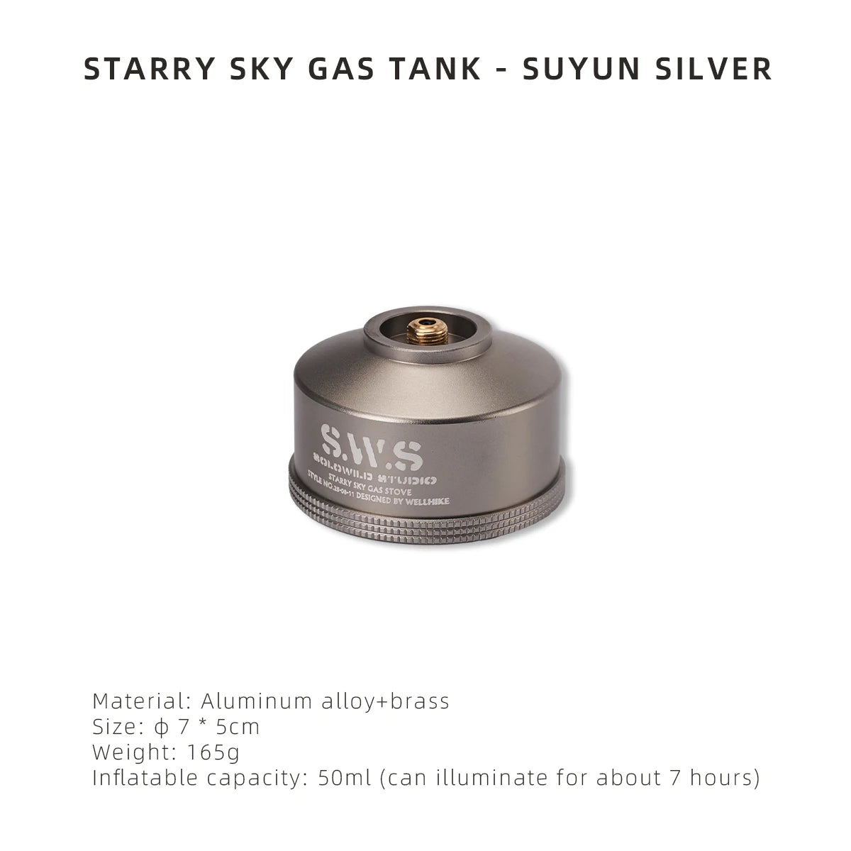 WELLHIKE Outdoor Starry Canister - Refillable Butane Gas Cartridge for Camping, Candlelight Ambiance Tent Glow