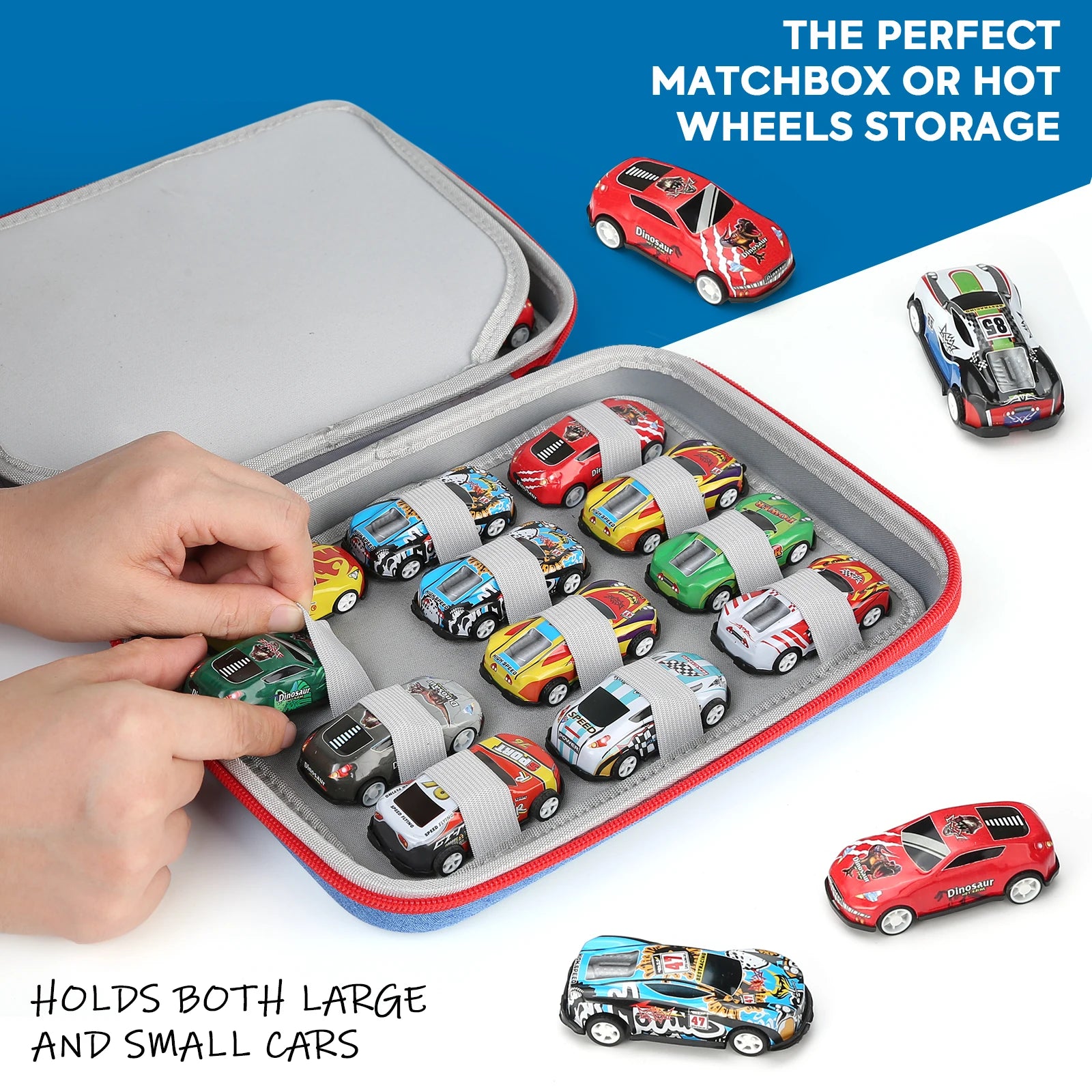 Toy Car Organizer Carrying Case for Matchbox Cars, Portable Carrying Container Carrier Holder Fit for Mini Cars, Diecast Cars St