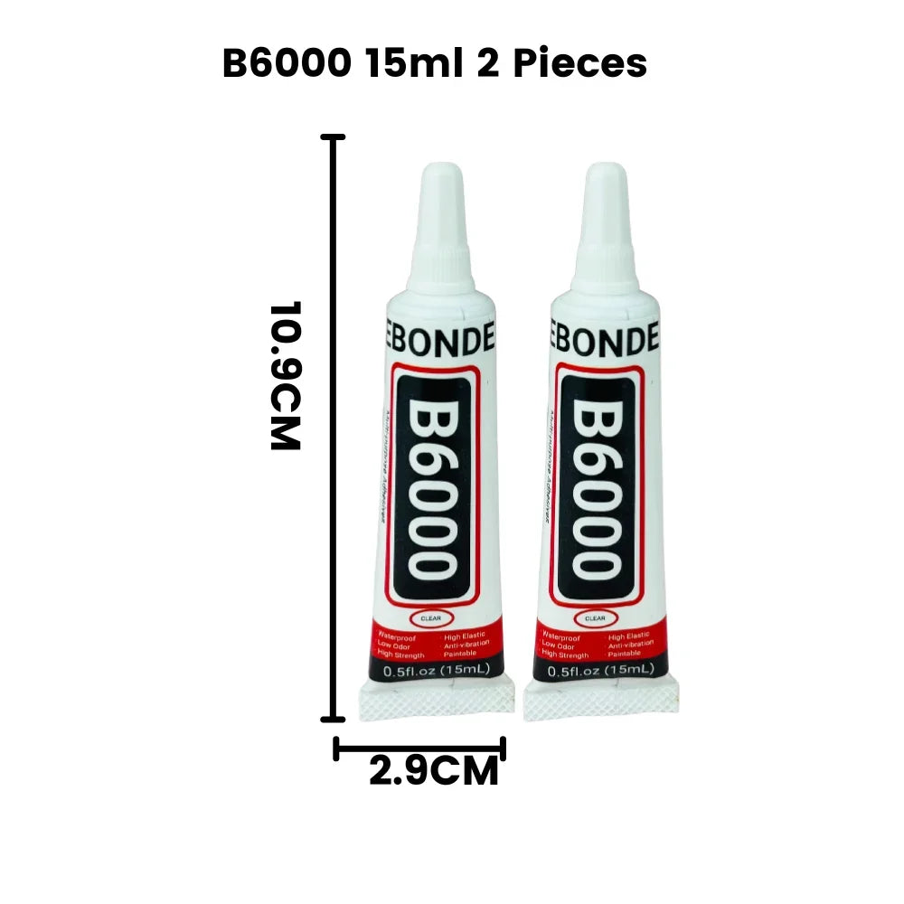 B6000 Clear Mobile Phone Battery Cover Bonding Adhesive DIY Repair Fabric Cloth Shoes Dress Glue Office Supplies 15/50/110ML