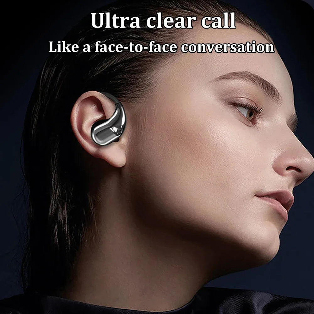 Bluetooth 5.4 OWS Wireless Earphones HiFi Stereo Waterproof Headsets Ear Hook Hands-free Mic Noise Cancelling Earbuds Headsets