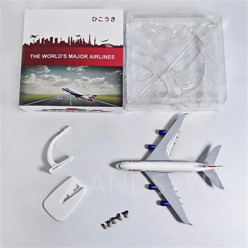 20cm British Airways A380 Model Plane Metal 1/400 Scale Toy Planes Collected Gift By Aviation Collectible Aircraft