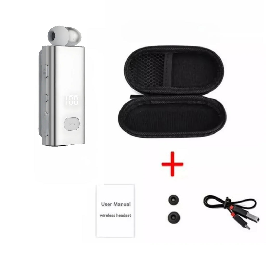 F908 TF Card 5.4 Bluetooth Headset Business Call Remind Vibration Sport Clip Driver Auricular Earphone Wireless Clip-on Earphone
