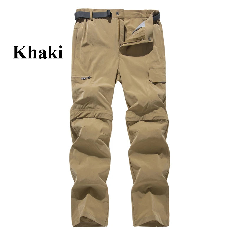 Fanuocetar Mens Removable Hiking Pants for Summer Quick Dry Camping Trekking Climbing Outdoor Scratch-resistant Stretch Pants