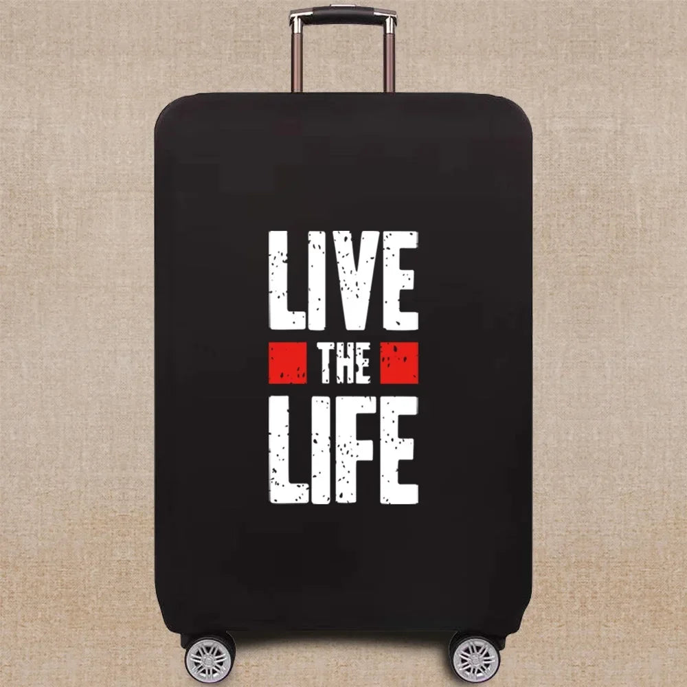Travel Accessories Luggage Case Suitcase Dust Protective Cover 18-28 Inch Phrase Pattern Series Trolley Case Elastic Cover