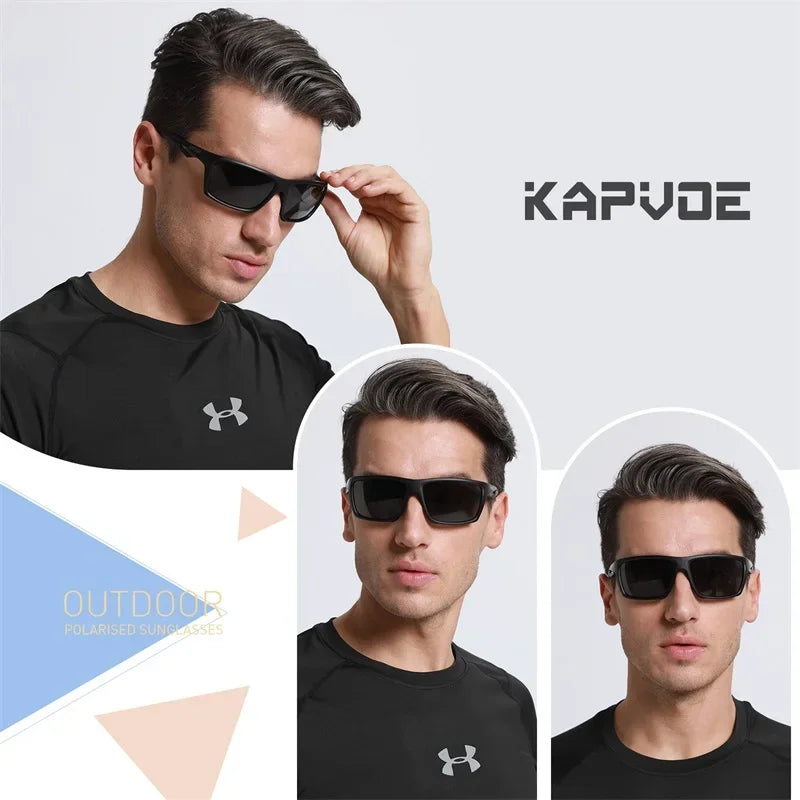 Kapvoe Polarized Hiking Eyewear Sunglasses for Men UV400 Lens Sunglasses Glasses PC Lens Glasses HD Lens Outdoor Sunglasses 2026