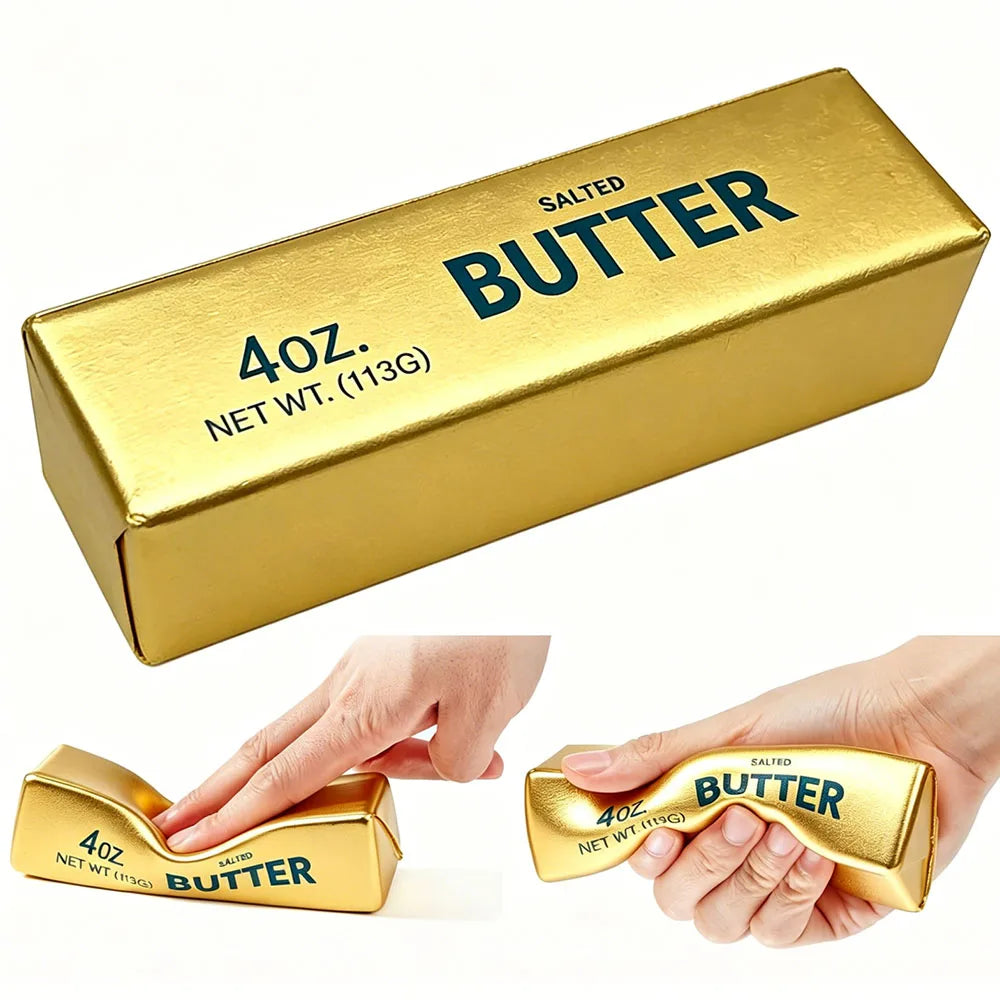 13.5cm Jumbo Golden Butter Squishy Fake Food Slow Rising Soft Squeeze Anti Stress Surprise Party Favor Goodie Bag Stuffer Gift