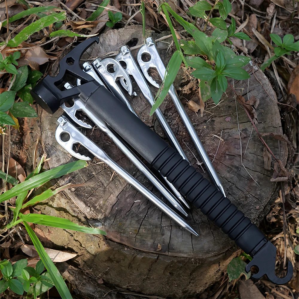 1/6/7PCS, Outdoor Multifunctional Hammer Hammer Hand Tool Fire Rescue Tool Outdoor Survival Tactical Axes Outdoor Tools