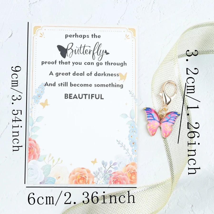 10pcs fun, colorful butterfly keychains and bag hangers – the perfect gift for anyone!