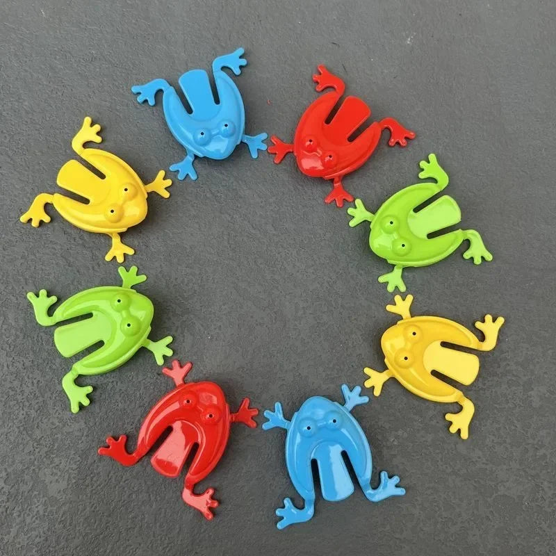 20PCS Press Jumping Frogs - Safe Foam Educational Toy, Fine Motor Skills Training & Multiplayer Race Game for Kids Competitions