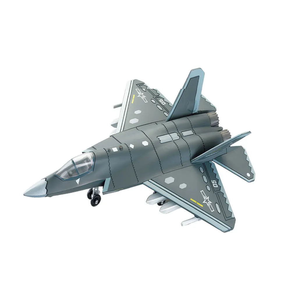 1:72 Scale ABS China Fighter J-35 Model 3D Puzzle Assembly Die-Cast Military airplane toy Building Kit Boy Collectible Gift