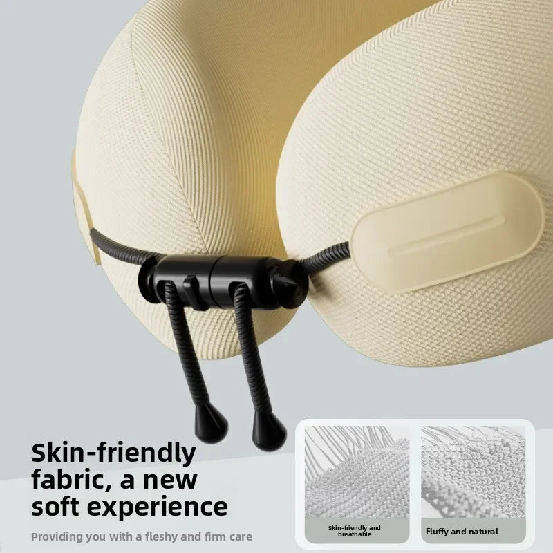 Luxury Travel Neck Pillow Memory Foam Ergonomic Design for Airplane Train Car Support Portable Sleeping Pillow