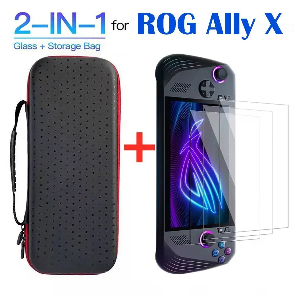 EVA Handheld Game Console Storage Bag Hard Anti Scratch Carrying Case Shockproof Portable Handbag for ASUS ROG Ally X 2024
