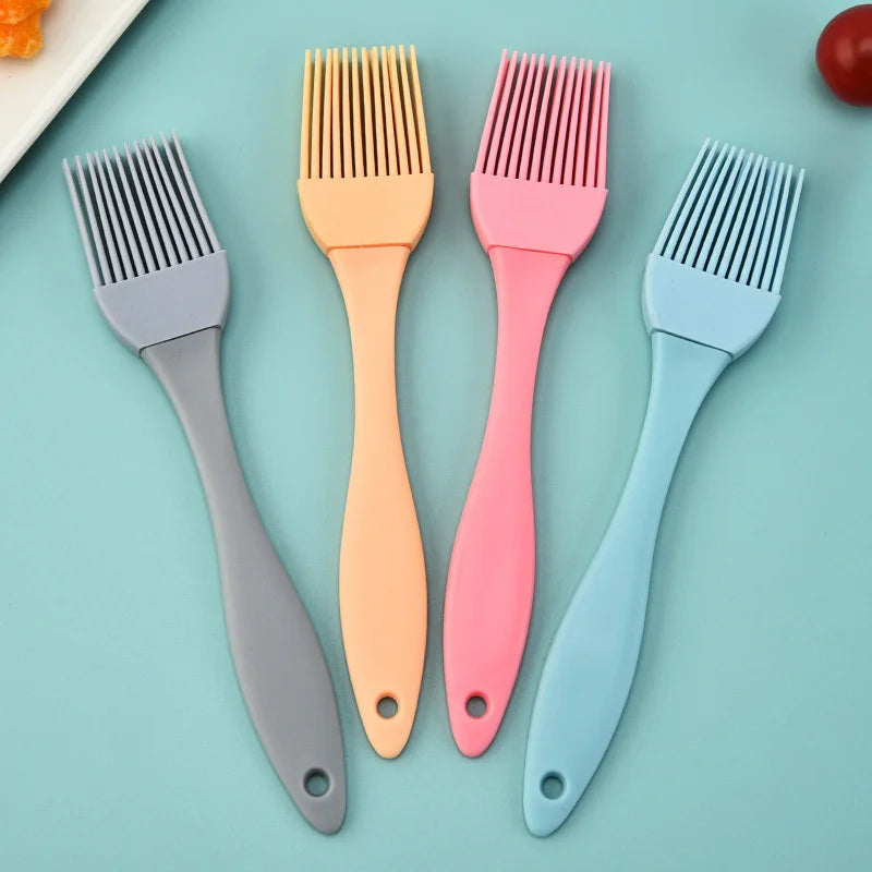 【Silicone Oil Brush Barbecue Basting Brush Seasoning Sauce Cake Bread Butter Egg Heat Resistant Kitchen Baking Cooking Tool】