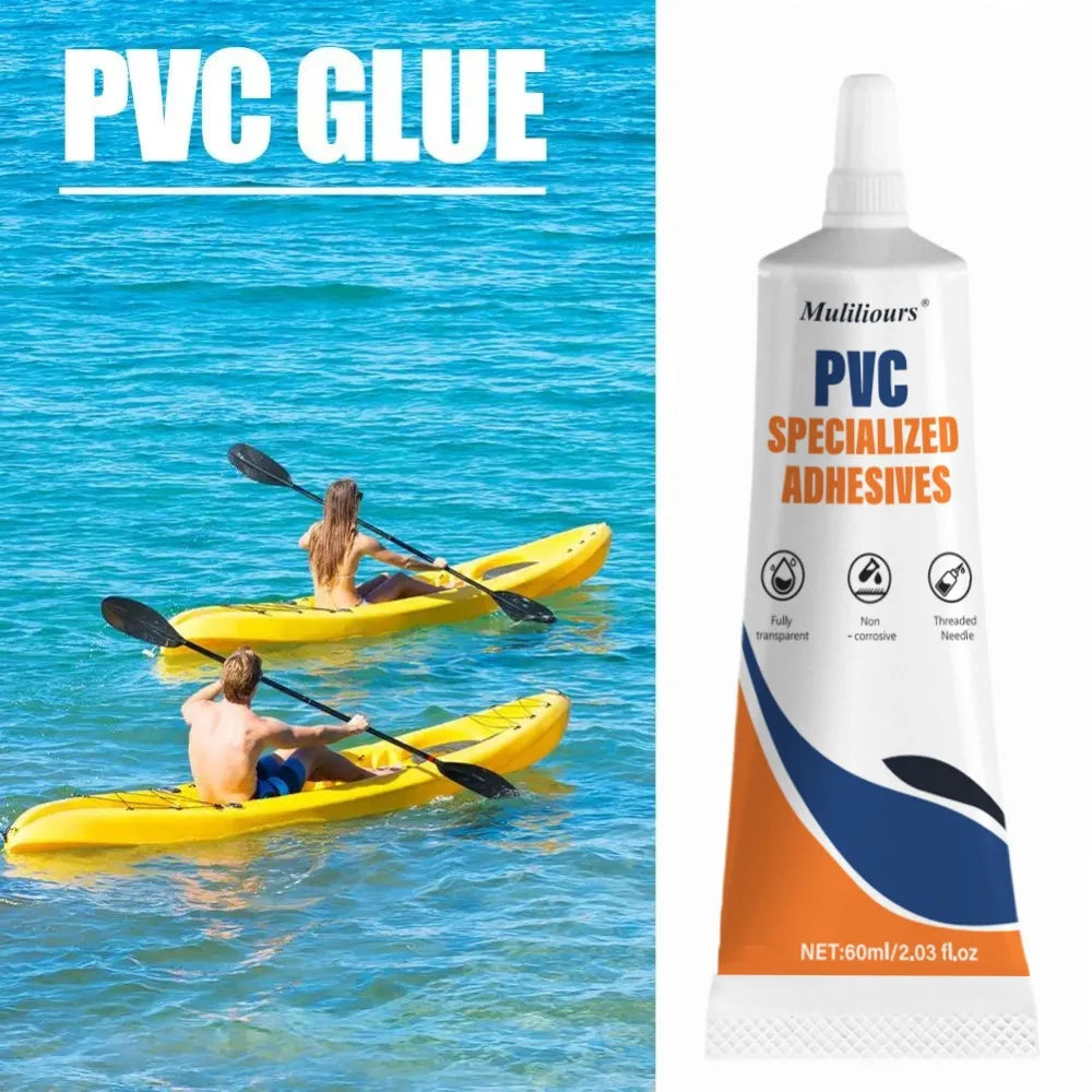 PVC Pipe Repair Adhesive Inflatable Boat Repair Glue Paddle Board Kayak Tube Repair Glue, Plastic Adhesive Super Glue Strong