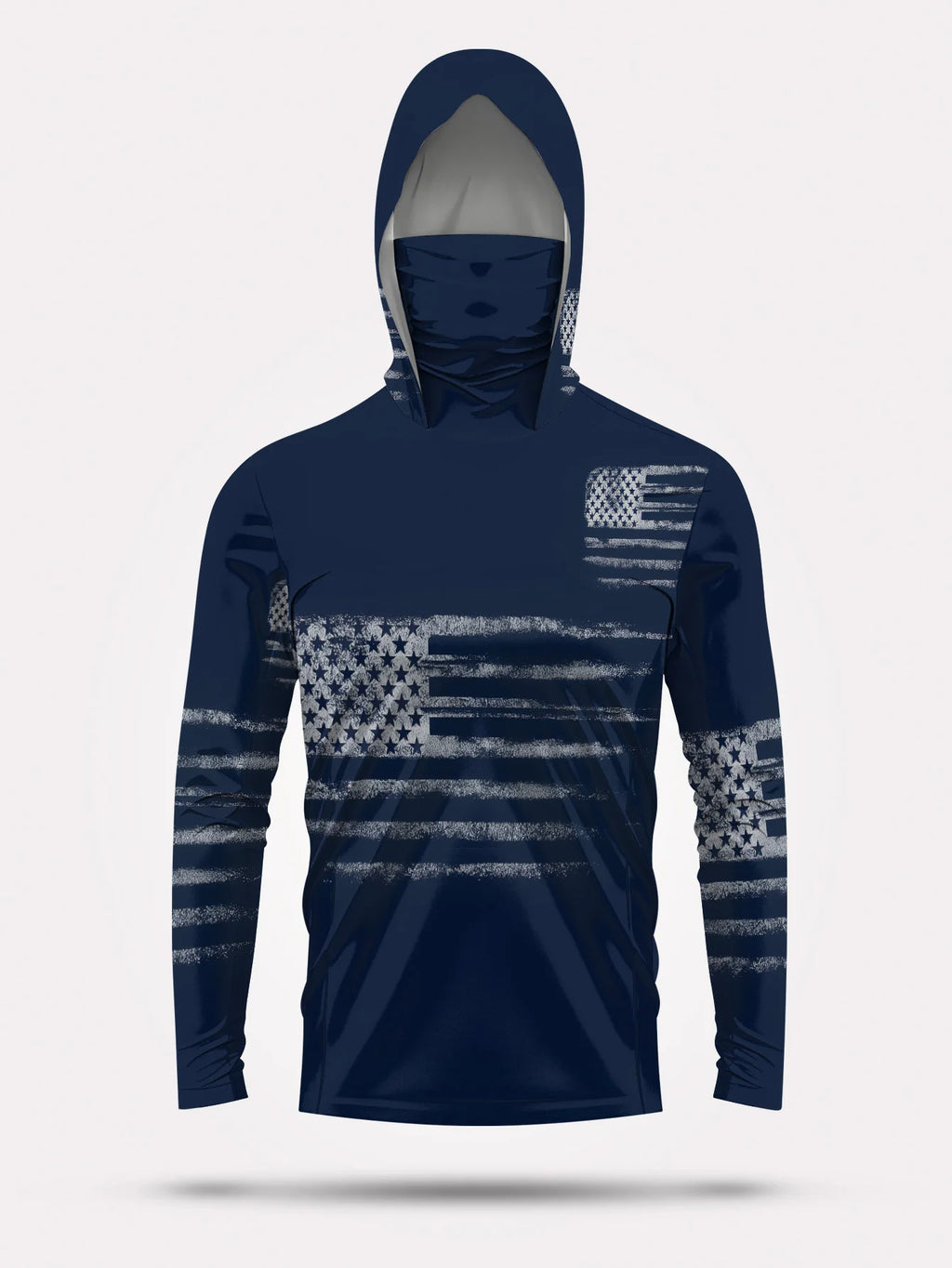 Men's Fishing Hooded Long-Sleeved Camouflage Sunscreen Breathable Anti-UV Lightweight Sweat-Resistant Fishing Shirt