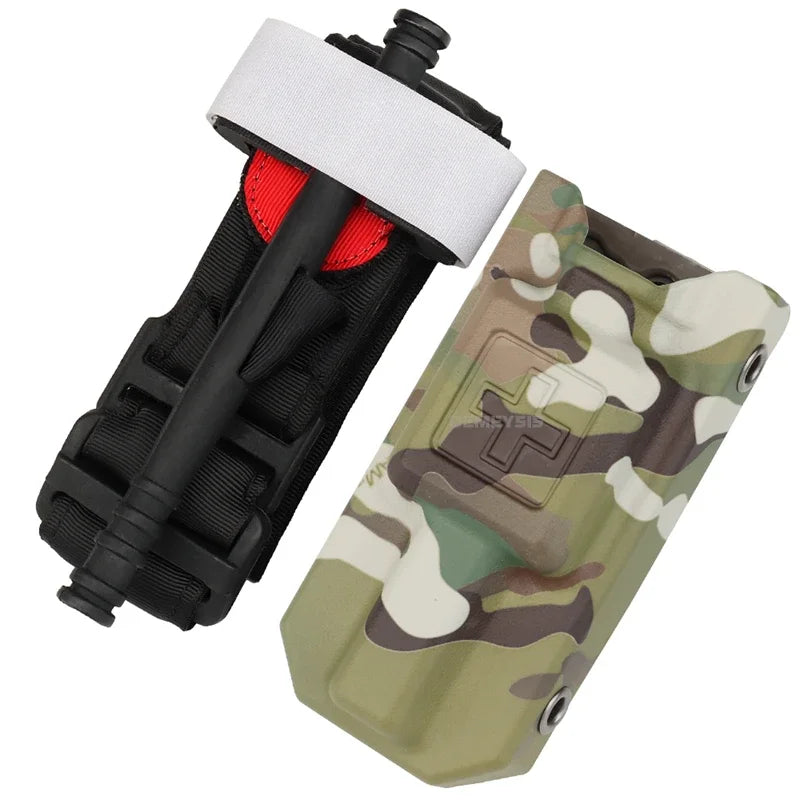 Tactical Tourniquet Holder Portable MOLLE Hunting Emergency Tourniquet Case Outdoor Combat Training Medical First Aid Equipment
