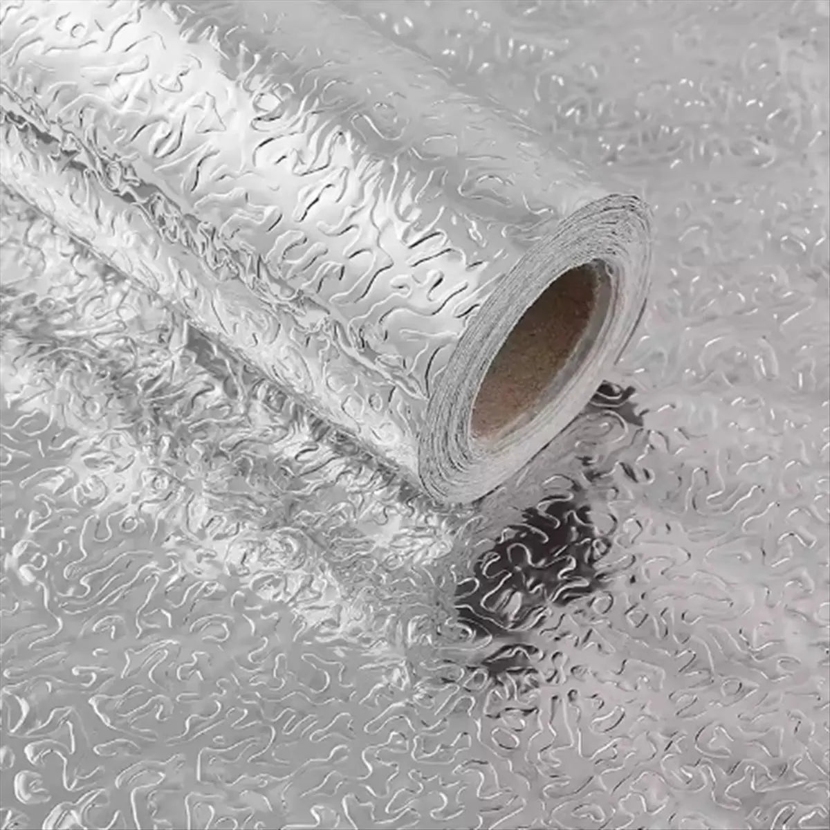 A22I Waterproof Brushed PVC Silver Wall Sticker Wardrobe Cabinet Self Adhesive Furniture Wallpaper,F