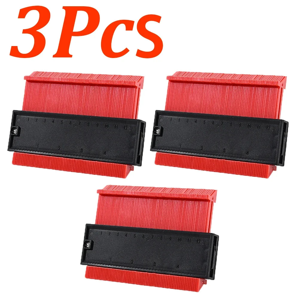 1-3Pcs Profile Contour Gauge Line Copier Ruler Irregular Shape Woodworking Tiling Plastic Measuring Ruler Cutting Template Tool