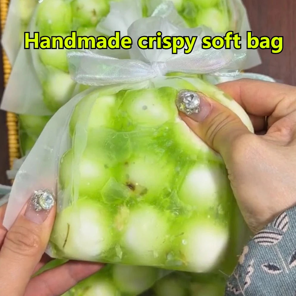Crispy Squishy Pouch Handmade Crispy Pouch Crackling Wax Balls Squeeze Bag Stress Relief ASMR Pop Sound Fidget Toys for Adults