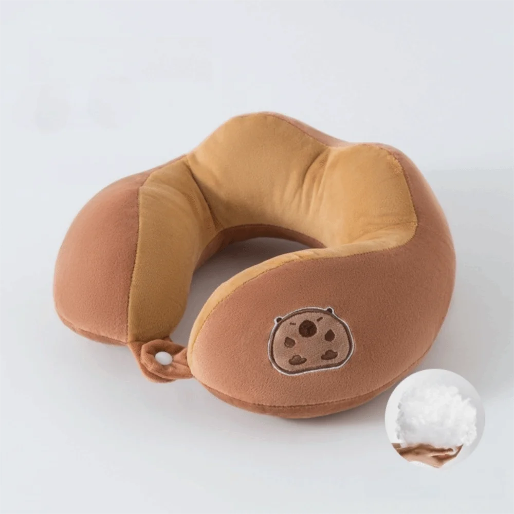 Cartoon U-Shaped Pillow Capybara Neck Pillow Car U-Shaped Neck Support Multifunctional Cervical Pillow