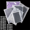 50pcs Frosted Zipper Bags Dustproof Waterproof Resealable CPE Pouch For Clothing Underwear Travel Essentials Cosmetic Storage