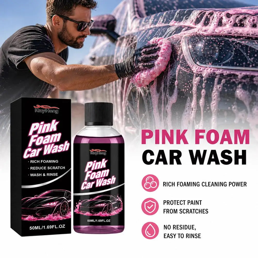 Pink Magic Foam Car Wash Shampoo Foaming Extreme Car Clean High Concentration High Foam Car Wash Liquid Pre-washed Off Wash
