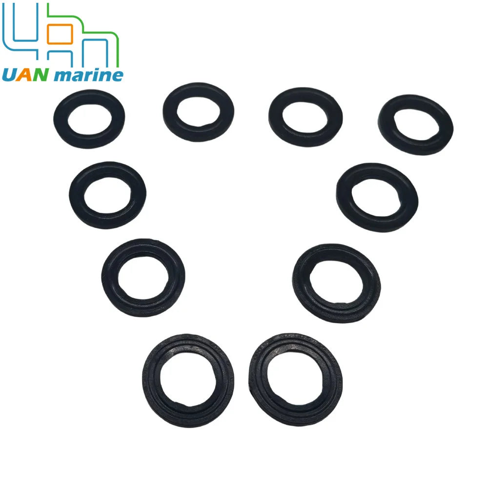 10 Pieces 09168-10022 Gear Case Lube Oil Drain Plug Bolt Gasket Seal Ring Marine For Suzuki Marine Outboard