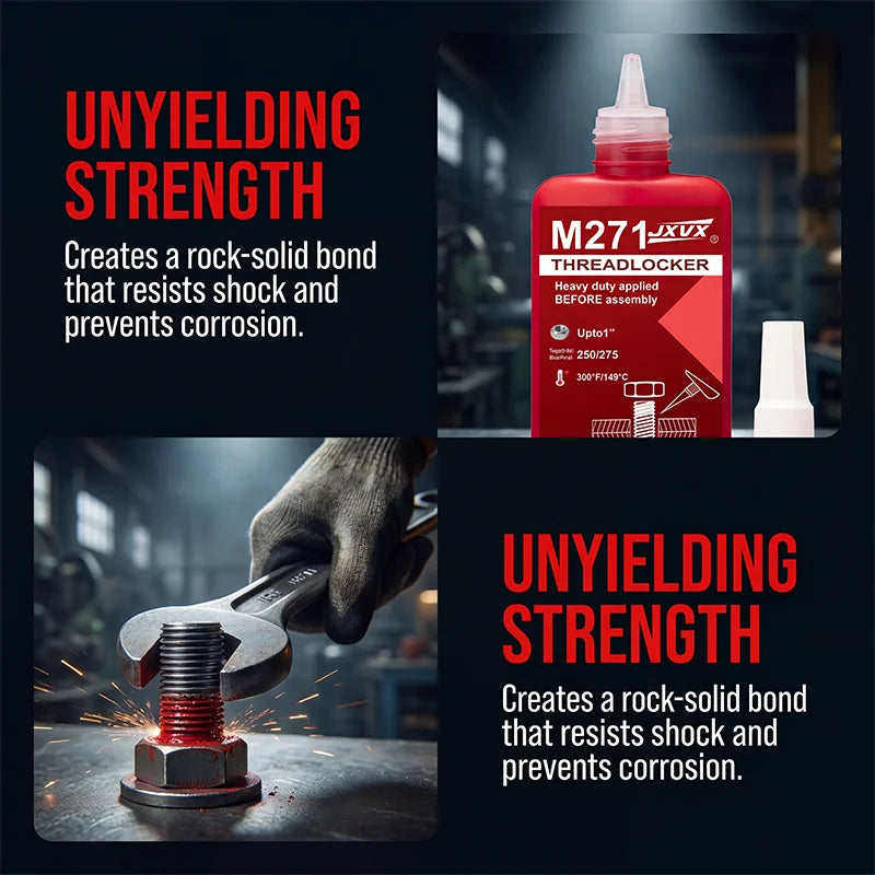 50g Medium Strength Red Threadlocker Anaerobic Adhesive, Red Metal Adhesive Thread Locking Agent Is Suitable for Nuts, Bolts and Fasteners to Prevent Loosening.
