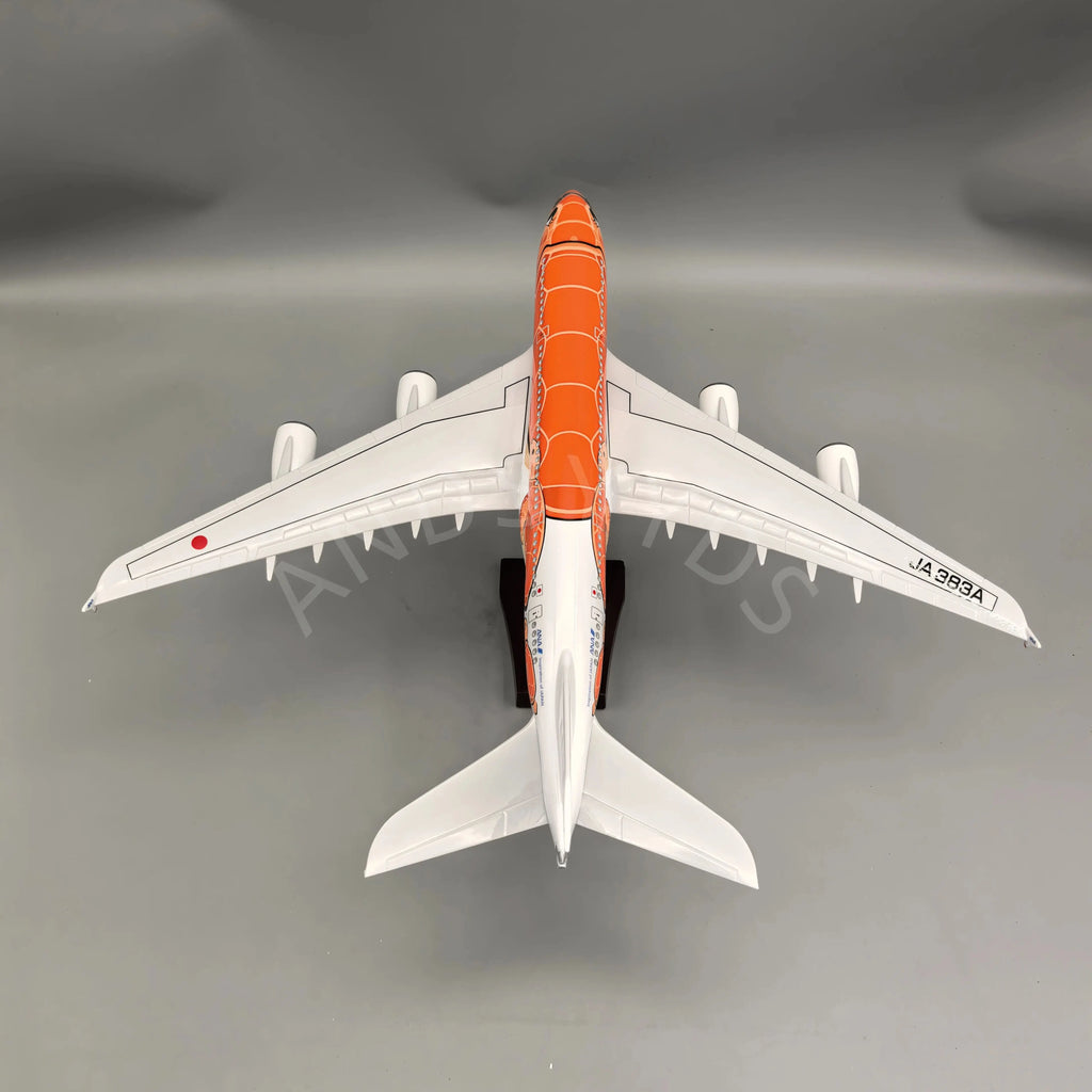 NEW 47CM A380 Orange Turtle Airplane Model boys toys Japan Air ANA A380 Aircraft Model adults fun for Displays Souvenir Gifts