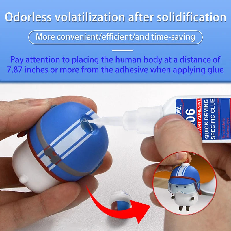 New Super Glue 406 Repairing Glue Instant Adhesive Fast Bonding Ultra-strong Adhesive Long-lasting Colorless Adhesive Glue Tool