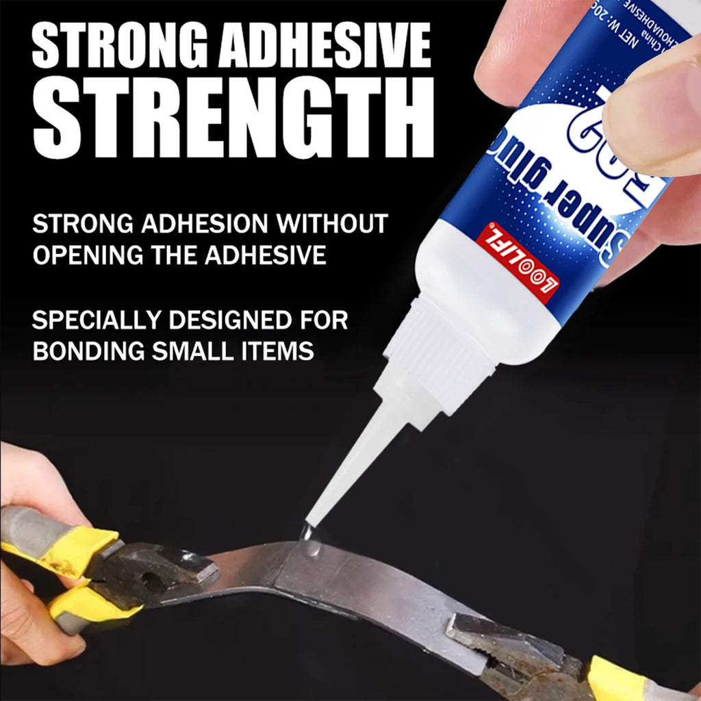 LOOLIFL20G 502 Super Glue Cyanoacrylate Instant Quick-Dry Adhesive Strong Bond for Metal Wood Plastic Rubber Glass Leather1-5PCS