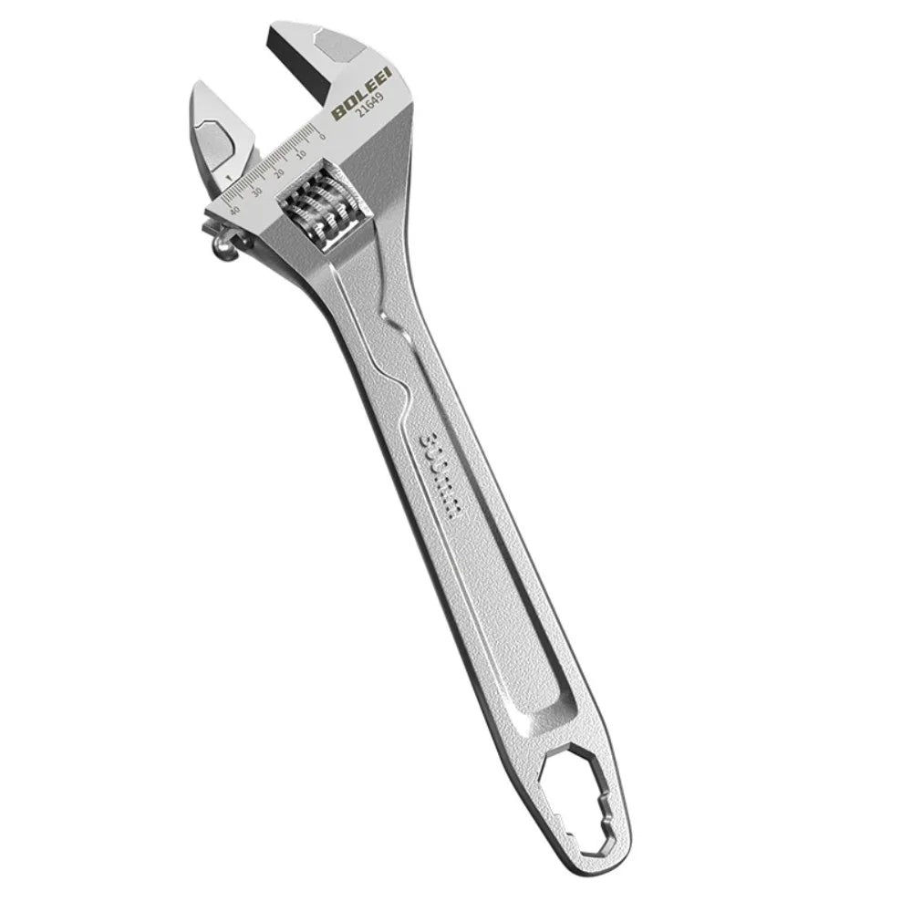 Adjustable Wrench Large Openin Long Handle Universal Spanner Clamp Wrench CR-V Steel Mechanical Workshop Hand Repair Tools