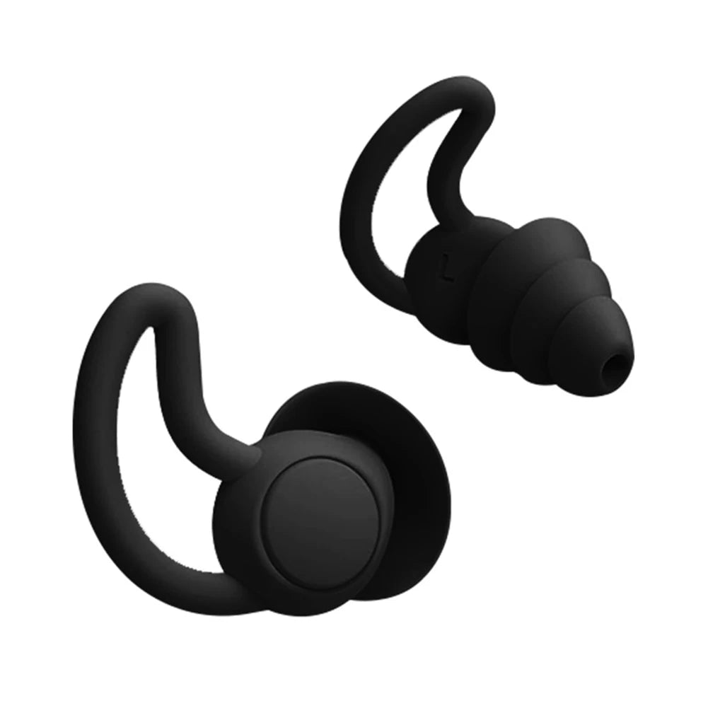 1 Pair Silicone Soundproof Ear Plugs Noise Insulation Soft Sleeping Earplugs