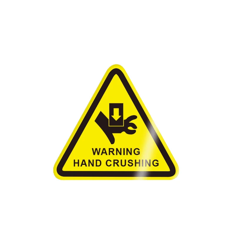10Pcs 50X50Mm Safety Warning Signs, Workshop Production Safety Warning Signs, Hazard Warning Signs