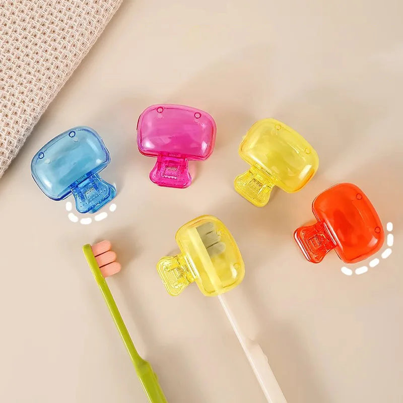 4Pcs Multi Colored Toothbrush Storage Clip, Travel Essential Toothbrush Head Cover, Toothbrush Protective Cover, Dustproof