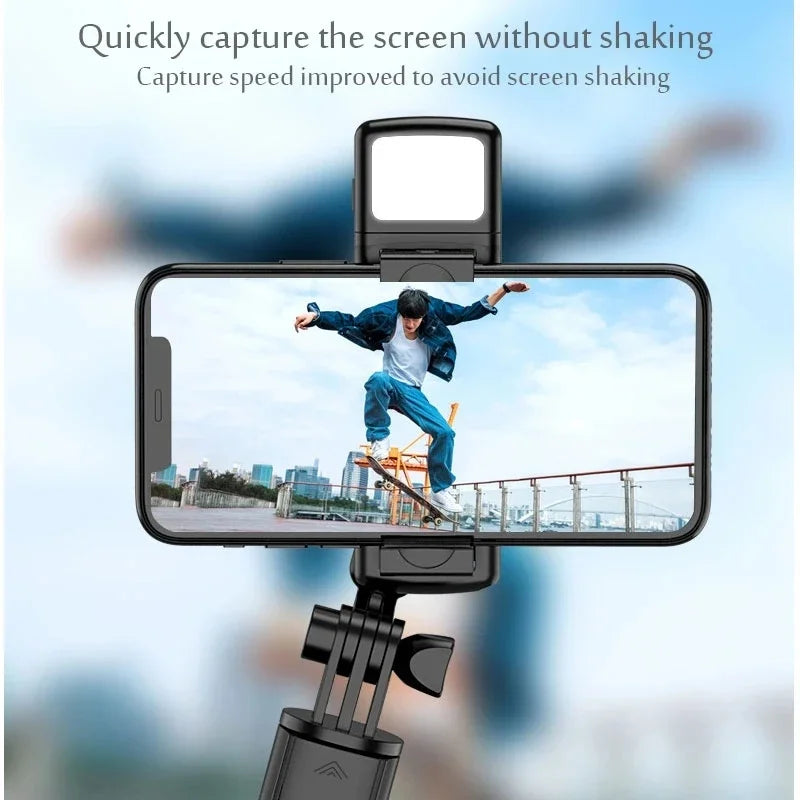 Selfie Stick Wireless Tripod Stand With Light And Bluetooth Remote Extendable Portable Phone Stand Tripod For iPhone Phone Live