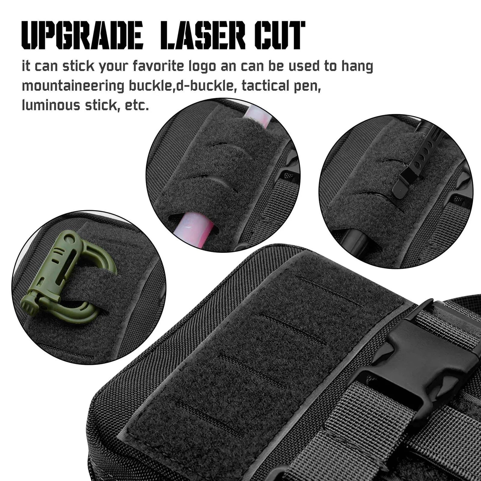 Upgrade Molle Rip Away Ifak Pouch, Tactical Small Belt First Aid Pouch Medical Utility EMT Pouch Only