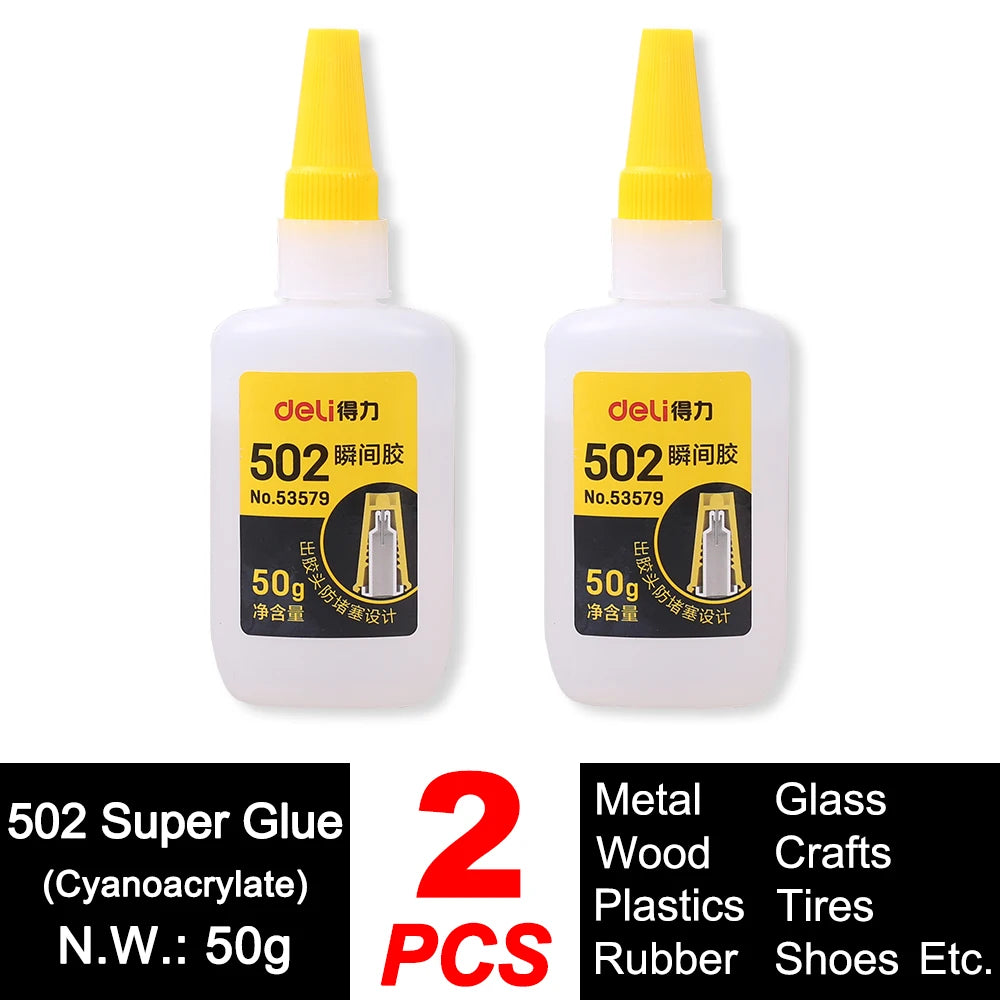 Professional Super Glue Extra Strong 502 Fast Instant Adhesive Cyanoacrylate Hardware Metal Cars Wood Craft Hobby Seconds Bond