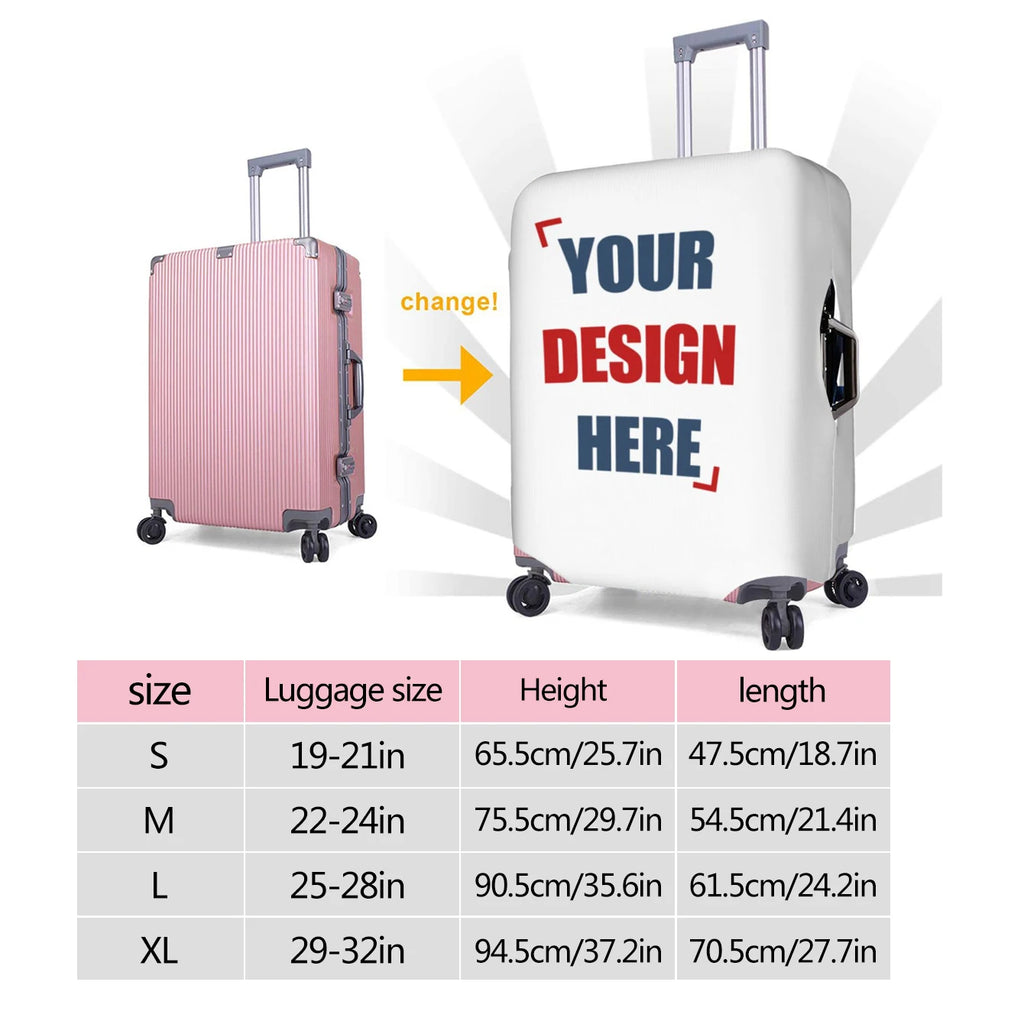 Custom Customize Logo Luggage Cover Elastic Your Design Here Travel Suitcase Protective Covers Suit For 18-32 inch