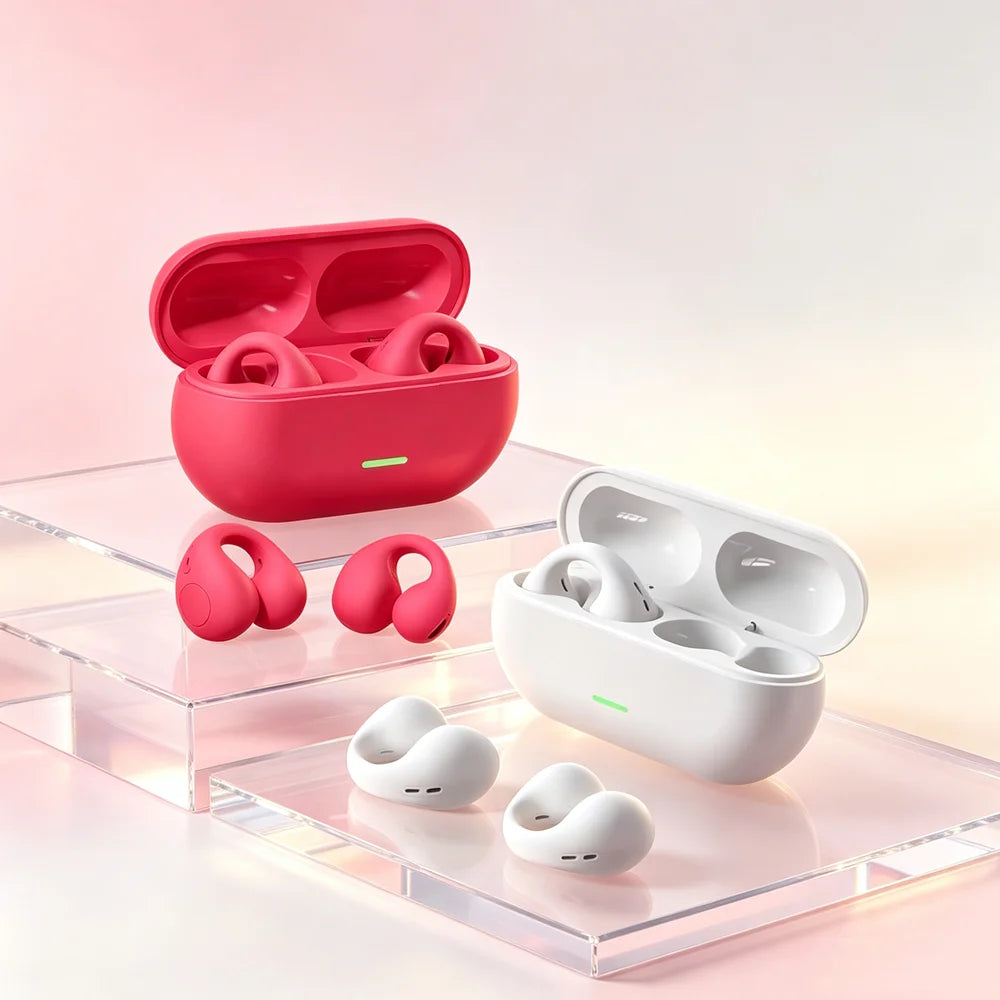 Wireless Open Ear Clip Earbuds ENC Earphone TWS Wireless Bluetooth Noise Headphones Noise For All Smartphones Touch With Mic
